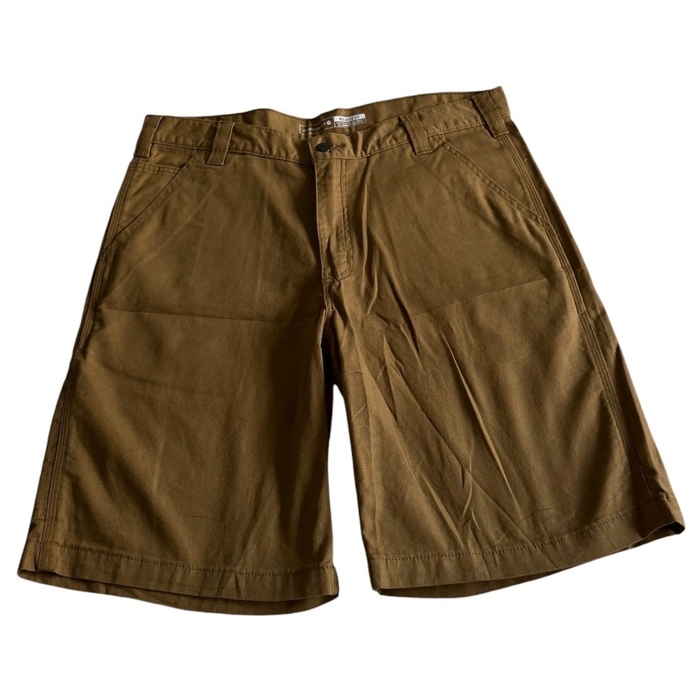 Carhartt BS2514-M Rugged Flex Relaxed Fit Canvas Work Shorts Brown 36x10